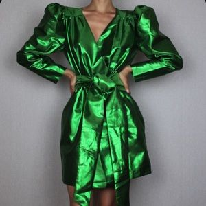 KateHudson HappyXNature Emerald Metallic Dress